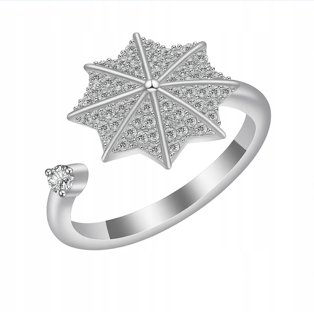 Pierścionek Antystresowy „Płatek Śniegu”